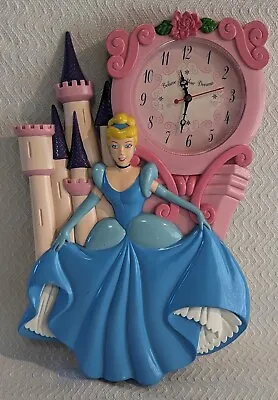 Disney Princess Cinderella Clock Wall Vintage Castle 15x10 WORKS • $12.99