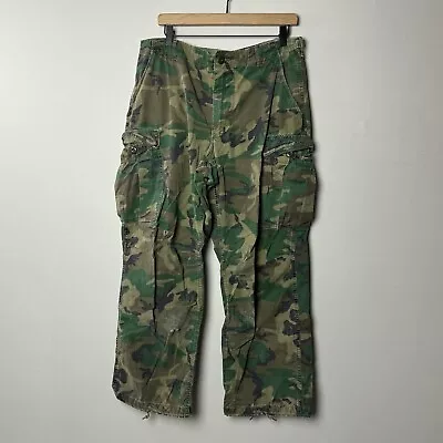 1970 Military Trousers Tropical Camo Vietnam Era 70s Cargo Pants Medium • $75