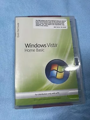 *Disk Only* Microsoft Windows Vista Home Basic PPP OEM - NEW Opened Box! • $19.99