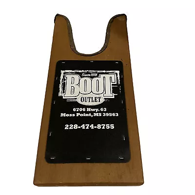 Boot Outlet Boot Jack Moss Point MS Wood & Leather Boot Remover • $19.99