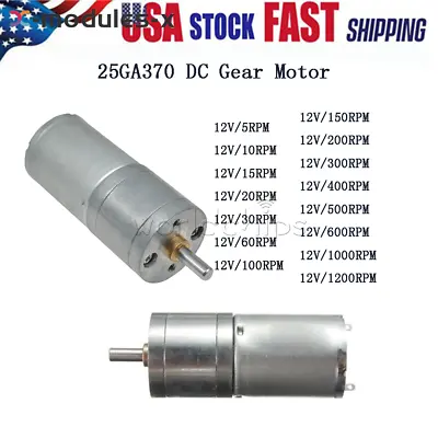 DC12V 30/60/600RPM Powerful Torque Micro Speed Reduction Gear Box Motor USA • $12.99