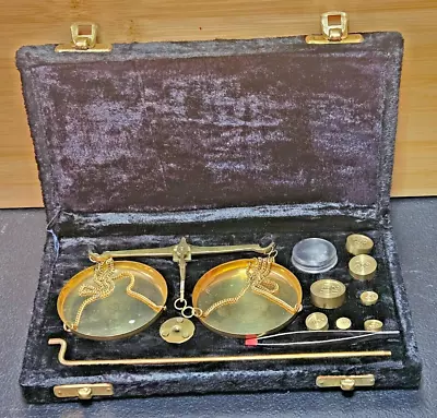 Brass Scales 509 With Case - Vintage • $25