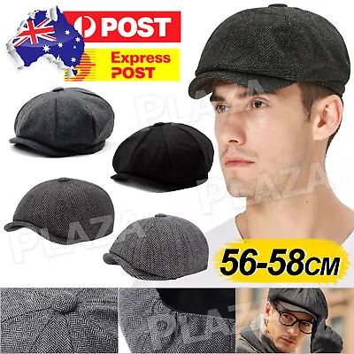 $10.95 • Buy Men Boys Newsboy Hat Beret Flat Cap Wool Retro Wool Gatsby Cabbie Golf Fashion