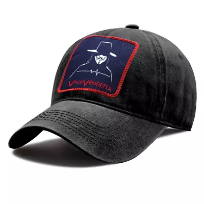 $12.85 • Buy V For Vendetta Anonymous Patch Harajuku Adjustable Baseball Caps Trucker Hat 