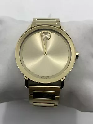 Movado Bold Evolution SWISS Quartz Gold Tone Stainless Steel Men's Watch 3600508 • $199.95