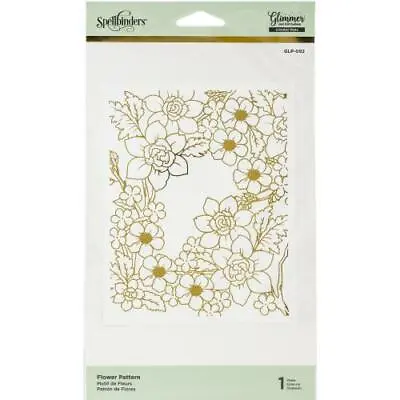 $44.98 • Buy Spellbinders GLP-092 Flower Pattern Glimmer Hot Foil Plate, Metal