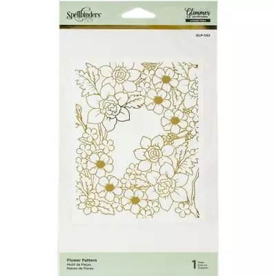 $44.98 • Buy Spellbinders GLP-092 Flower Pattern Glimmer Hot Foil Plate, Metal