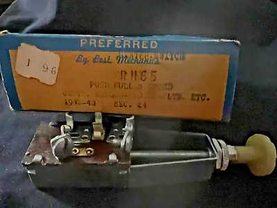 Vintage 3-speed Push / Pull Heater  Switch 1942-48 Chrys.desoto-dodge-plym. • $18