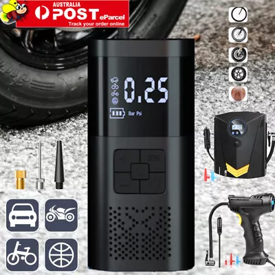 Automatic Digital Car Tyre Inflator Cordless Handheld Air Compressor Pump 12V AU • $24.99