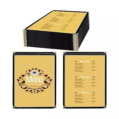 25 Pack Of Menu Covers - Single Page Fits 8.5 X 11 Inch Paper Menu Holder Do... • $51.99