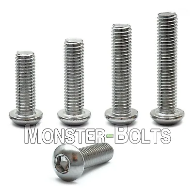 M3 Stainless Steel Button Head Socket Cap Screws A2 Metric ISO 7380 0.50 Coarse • $4.56