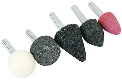 £3.75 • Buy  5 Piece Grinding And Polishing Stone Accessory Set - 1/4  - 6 Mm Shank 