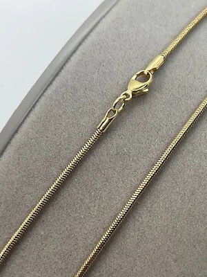 9ct Yellow Solid Gold 1.4mm Snake Chain 20  / 50cm Neck Chain (GSNH) • £249