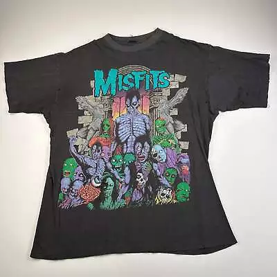 Vintage 90s Misfits Shirt XL Earth AD • $250