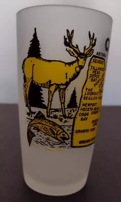 Oregon State Map Souvenir Frosted Glass 5  Tumbler Retro Vintage  • $6.90