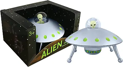 Alien Glow-In-The-Dark UFO Space Ship And Bendable Action Figure Toy • $22.39