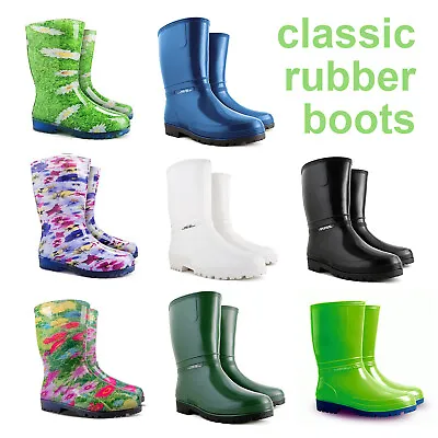 £17.96 • Buy STRONG Rubber Wellington Boots Women Ladies Wellies Waterproof Walking Gardening