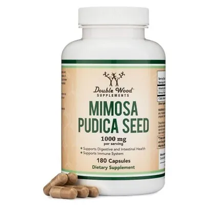 Double Wood Mimosa Pudica Seed 180 Capsules 3 Month Supply 1000mg Per Serving • $17.99