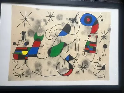 Joan Miro Original Lithograph L'oiseau Solaire L'oiseau Lunaire Framed • $225