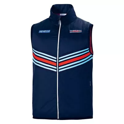 Sparco Martini Racing Gilet Bodywarmer Retro Lancia Rally Design Mens Size S • £65