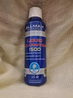 2 X ALLMAX Nutrition Liquid L-Carnitine 1500 Blue Raspberry 16 Oz (473 Ml) • $6.99