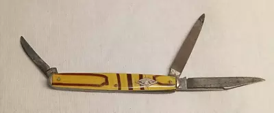 Vintage Shapleigh C78 2-Blade & File Knife With Zebra-Patterned Handle • $50