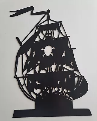 New Metal Steel Plasma Cut Hanging Wall Art Black Pearl Captain Jack Sparrow • £35