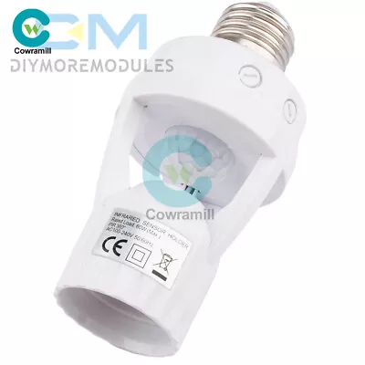 AC100-240V PIR Motion Sensor E27 Socket Converter LED E27 Lamp Base Holder • $10.89