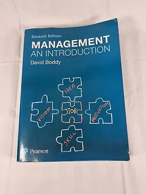 Management: An Introduction By David Boddy. 9780273738961 • £9.99