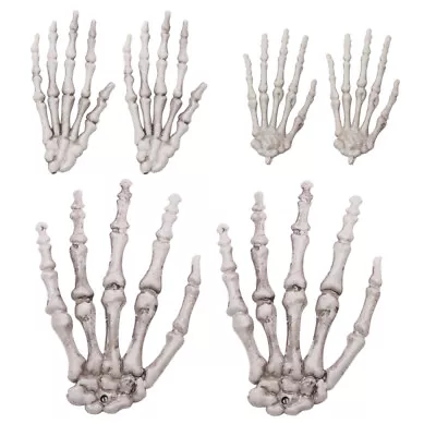 Halloween Skeleton Hands & Head Props - 3 Pairs- • £6.18