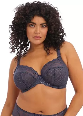 Elomi - Charley-uw Plunge -bra With Stretch-uk-sizes-storm-grey-el4382stm-cs • $53.46