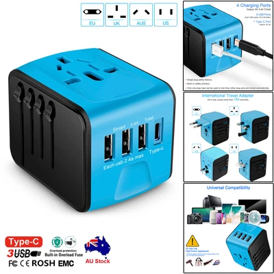 $25.99 • Buy International Travel Adapter Charger US/UK/EU/AU Universal Power Plug Converter