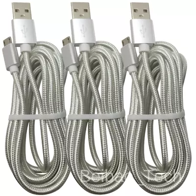 3 PACK 10Ft Extra Long Micro USB Cable Fast Charge Android Charger Charging Cord • $11.96