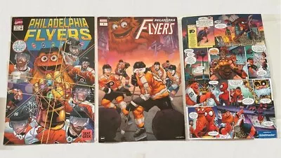 2022-2023-2024 Flyers Gritty & Spider-man Iron Man Marvel Mini Poster  3-lot Sga • $29.99