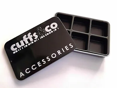 £3.29 • Buy Metal Tin Storage Box Case For Silk Knot Cufflinks Organiser Gift Tie Clip Small