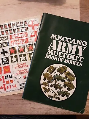 Meccano 1975 Instructions Army Multikit • £2.99