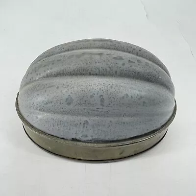 Antique 8  Tin Steamed Pudding Mold - Melon Shaped • $20