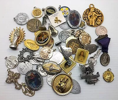 Lot Of 70+ Catholic Religious Medals • $29.95