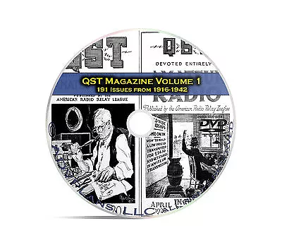 QST Magazine Volume 1 191 Classic Old Time Amateur Ham Radio OTR DVD CD C05 • $7.99