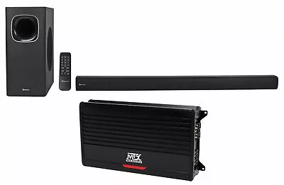 MTX THUNDER1000.1 1000 Watt RMS Mono Class D 1-Ohm Amplifier + Rockbar Soundbar • $379.95