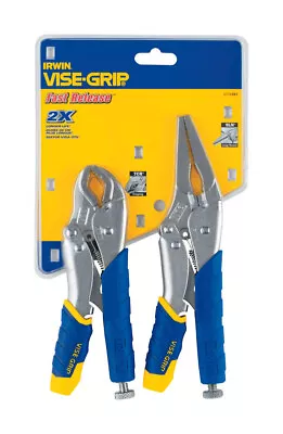 Irwin IRHT82571 Alloy Steel Vise Grip Fast Release Locking Pliers Set • $39.78