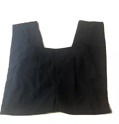 Vince Camuto Pants Womens Size 4 Chino Pleated Tapered Polyester Black • $34.99