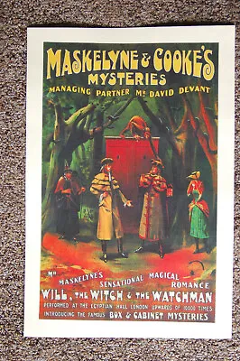 Maskelyne And Cooke Magician Poster #4 1905 Managing Partner Mr. David Devant • $7