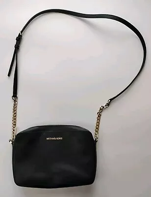 Michael Kors Jet Set Item Crossbody Bag Saffiano Leather Black • $39.09