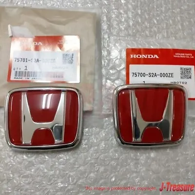 HONDA S2000 S2K AP1 / AP2 Genuine  H  Red Emblem Badge Front & Rear Set OEM • $94.96