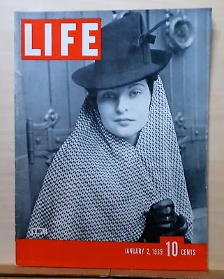 Life Magazine - January 2 1939 - Wimple Cover - Nazi Aircraft Carrier Launched • $14.95