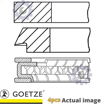 4x New Piston Ring Kit For Opel Saab Vauxhall Holden Chevrolet 900 Ii Goetze • $158.98