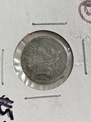 $9.99 • Buy 1874 3 Cent Nickel, Better Date, Damage, 99c Shipping
