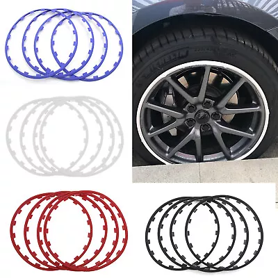 4pcs 16-20 Inch Car Wheel Hub Rim Trim Tire Ring Guard Strip Protector Decor • $93.99
