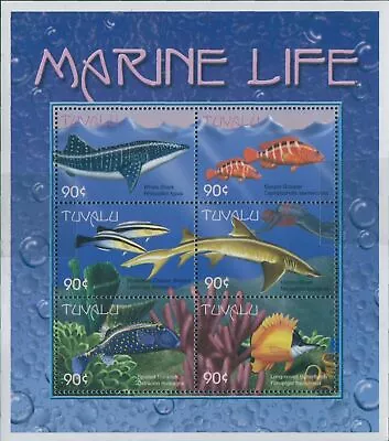Tuvalu 2000 SG907a Marine Life Sheetlet MNH • $10